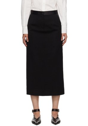 Recto Black Tailored Maxi Skirt
