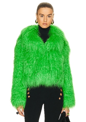 STAND STUDIO Janet Faux Fur Jacket in Peridot Green - Green. Size 38 (also in ).