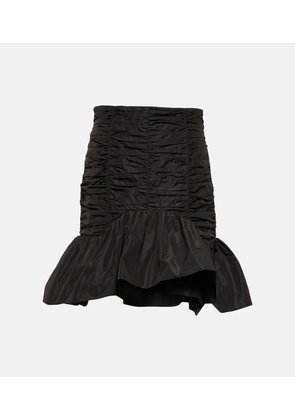Patou Ruched faille miniskirt