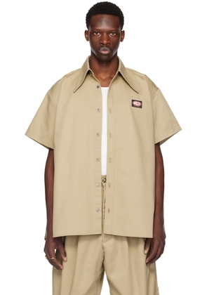 WILLY CHAVARRIA Tan Point Collar Shirt