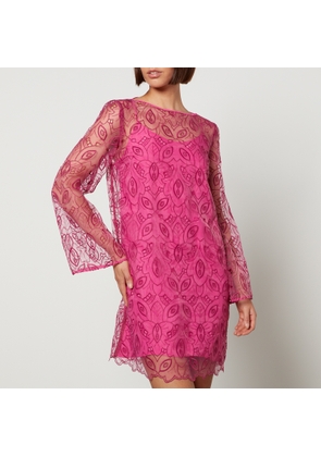 Max Mara Studio Bracco Petticoat Embroidered Tulle Dress - UK 10