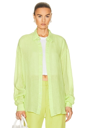 RTA Sierra Oversized Shirt in Acid Lime - Green. Size L (also in ).