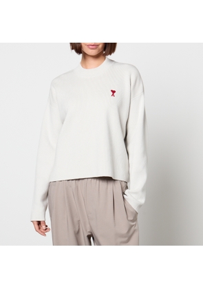 AMI Red de Coeur Cotton and Wool-Blend Sweatshirt - XXS