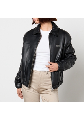 AMI Padded Leather Jacket - M