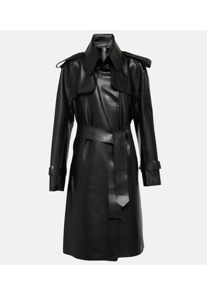 Norma Kamali Faux leather trench coat