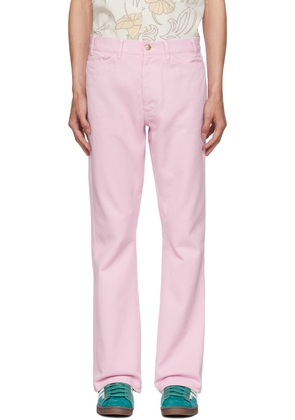 Stockholm (Surfboard) Club Pink Embroidered Jeans