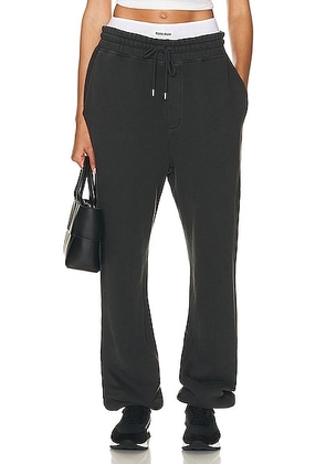 WAO The Fleece Pant in black - Black. Size L (also in XL).