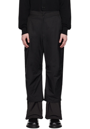 AMOMENTO Black Padded Trousers