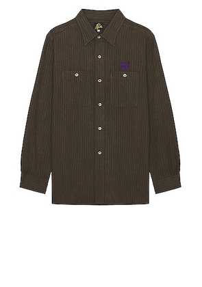 Needles Work Shirt in Brown - Brown. Size XL/1X (also in ).