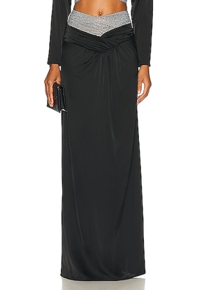 The New Arrivals by Ilkyaz Ozel Agnes Skirt in Noche Hippie - Black. Size 36 (also in ).