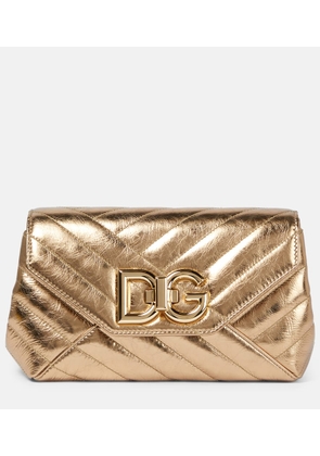 Dolce&Gabbana Lop Small metallic leather shoulder bag