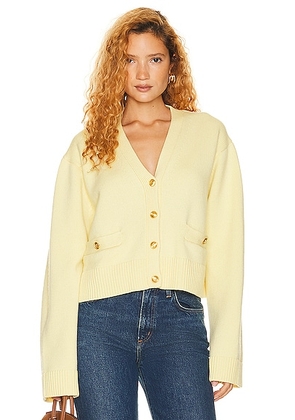 Helsa Dawes Cardigan in Pale Yellow - Yellow. Size S (also in ).