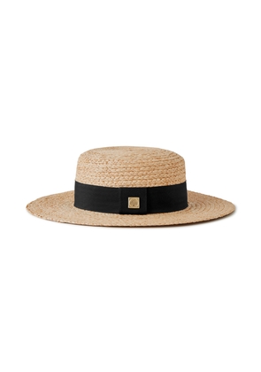 Mulberry Women's Summer Boater Hat - Beige - Size M-L
