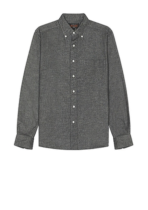 Beams Plus B.d. Flannel Solid Shirt in Grey - Grey. Size L (also in S, XL/1X).