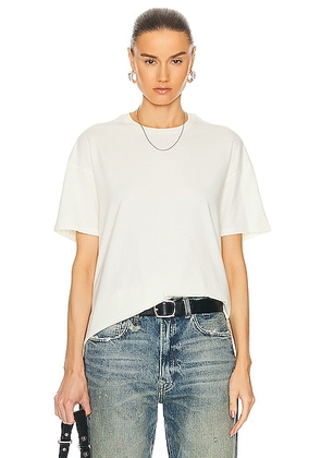 R13 Boxy Seamless Tee in White - White. Size M (also in L, S, XS).