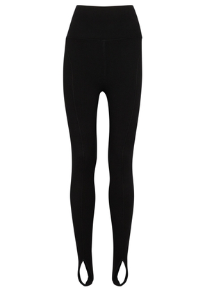 Victoria Beckham VB Body Stretch-knit Stirrup Leggings - Black - 10