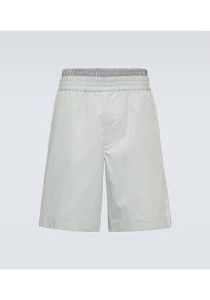 Bottega Veneta Layered cotton twill Bermuda shorts