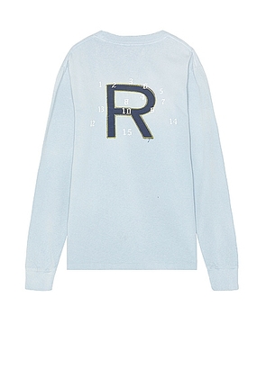 JOHN ELLIOTT Ls Dinghy Tee in Washed Sky - Baby Blue. Size M (also in L, S, XL/1X).