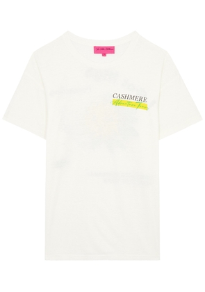 The Elder Statesman Adventure Tours Printed Cotton-blend T-shirt - White - L (UK14 / L)