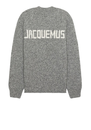 JACQUEMUS Le Pull Jacquemus in Grey - Light Grey. Size L (also in S, XL/1X).