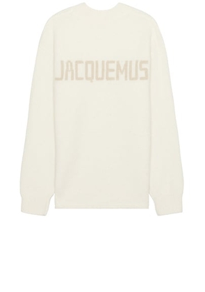 JACQUEMUS Le Pull Jacquemus in Light Beige - Beige. Size M (also in S).