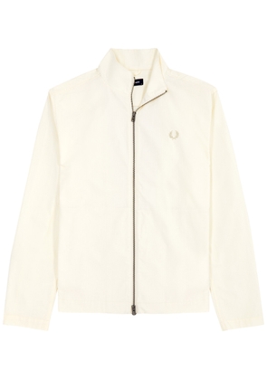 Fred Perry Logo-embroidered Cotton Track Jacket - Ecru - M