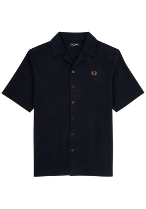Fred Perry Logo-embroidered Cotton Shirt - Navy - M