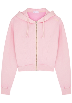 Gimaguas Logo Hooded Cotton Sweatshirt - Pink - XS (UK6 / XS)