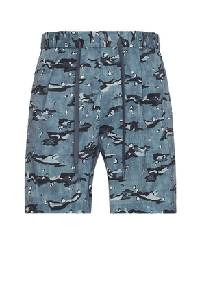 Snow Peak Printed Breathable Quick Dry Shorts in Grey - Grey. Size L (also in M, S, XL/1X).