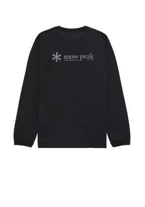Snow Peak Insect Shield Long Sleeve T-Shirt in Black - Black. Size L (also in M, S, XL/1X).