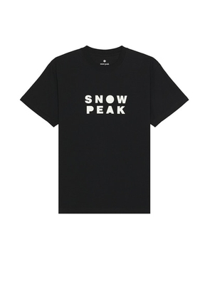 Snow Peak Snowpeaker T-Shirt Camper in Black - Black. Size L (also in M, S, XL/1X).