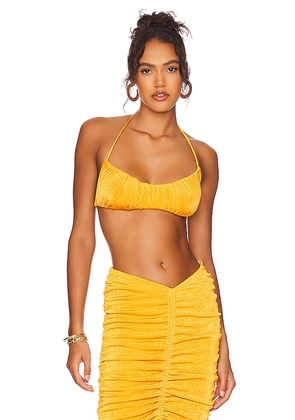 h:ours Poppy Crop Top in Yellow. Size XS.