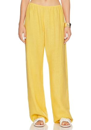 DONNI. Simple Pant in Yellow. Size XS, XXS.