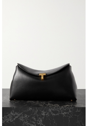 TOTEME - T-lock Leather Clutch - Black - One size
