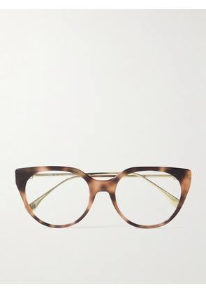 Fendi - Cat-eye Tortoiseshell Acetate And Gold-tone Optical Glasses - One size