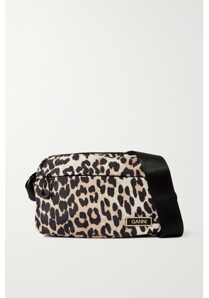 GANNI - + Net Sustain Leopard-print Recycled-shell Shoulder Bag - Animal print - One size