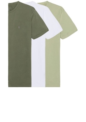ALLSAINTS Brace 3 Pack Tee in Olive. Size M, S, XL/1X.