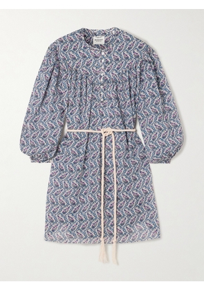 Marant Étoile - Kildi Belted Floral-print Cotton-voile Mini Dress - Ecru - FR34,FR36,FR38,FR40,FR42,FR44