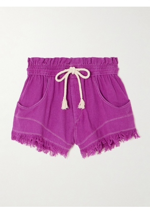Marant Étoile - Talapiz Frayed Silk Shorts - Purple - FR34,FR36,FR38,FR40,FR42,FR44
