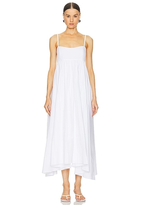 Azeeza Rachel Midi Dress in White. Size S, XS.