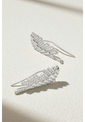Garrard - Wings Rising Mini 18-karat White Gold Diamond Earrings - One size