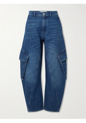 JW Anderson - Twisted Paneled Low-rise Barrel-leg Cargo Jeans - Blue - 24,26,28,30,32,34