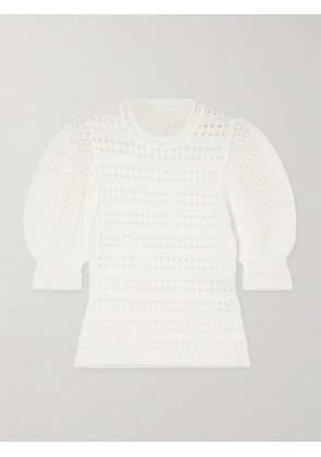 Chloé - Crocheted Organic Cotton Top - White - x small,small,medium,large,x large