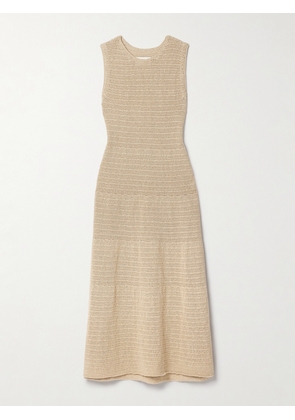 Lauren Manoogian - + Net Sustain Basket Crocheted Pima Cotton And Linen-blend Maxi Dress - Brown - 1,2,3