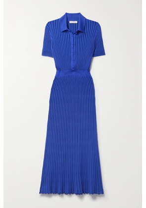 Gabriela Hearst - Amor Ribbed Cashmere And Silk-blend Midi Dress - Blue - x small,small,medium,large,x large