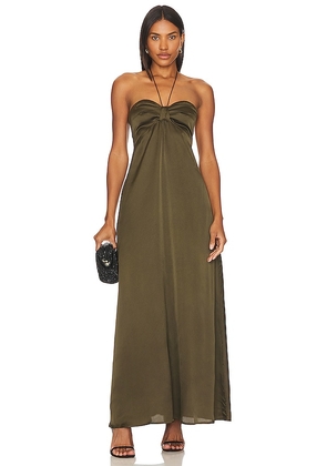LBLC The Label Blake Dress in Olive. Size M, XS.
