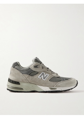New Balance - Miuk 991 Suede And Mesh Sneakers - Gray - US5.5,US6,US6.5,US7,US7.5,US8,US8.5,US9,US9.5,US10