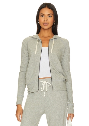 James Perse Classic Zip Up Hoodie in Grey. Size 1/S, 2/M.