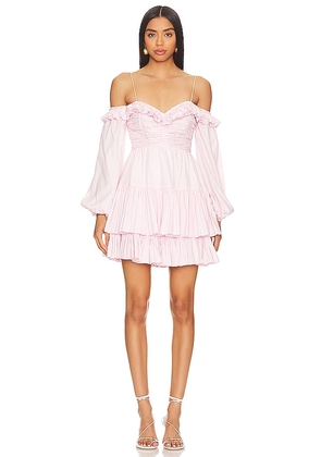 LoveShackFancy Zennia Dress in Pink. Size M, XL, XXL.