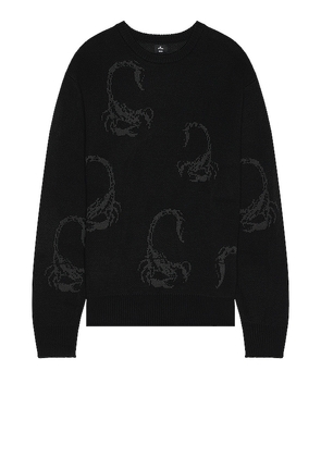 THRILLS Doomed Sweater in Black. Size S.